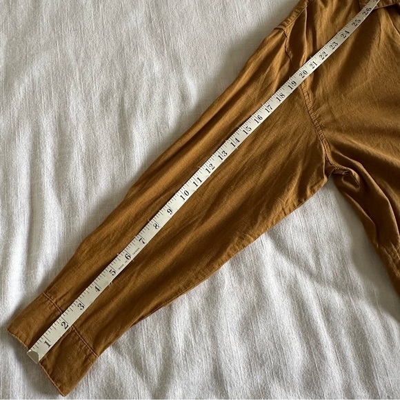 OVS Flax Viscose Caramel Brown Womens Top Size 12-14 Lagenlook Breathable Comfy - Picture 5 of 10